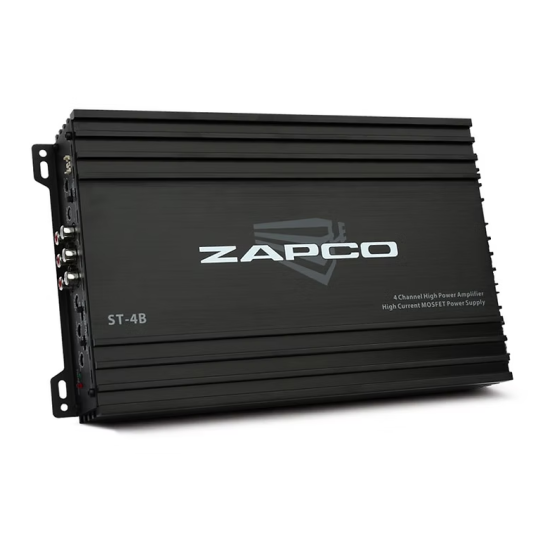 ZAPCO ST-4B 4-kanałowy wzmacniacz klasy AB 4Ω: 4 x 65 W RMS